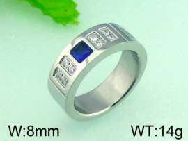 Stainless Steel Stone&Crystal Ring