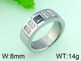 Stainless Steel Stone&Crystal Ring