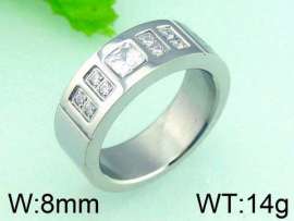 Stainless Steel Stone&Crystal Ring