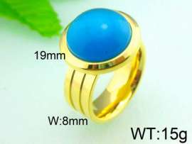 Stainless Steel Stone&Crystal Ring