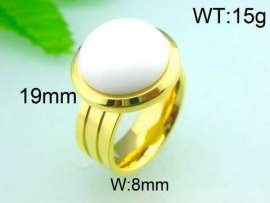 Stainless Steel Stone&Crystal Ring