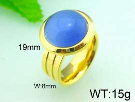 Stainless Steel Stone&Crystal Ring