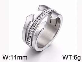 Stainless Steel Stone&Crystal Ring