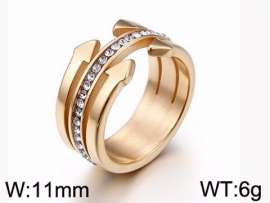 Stainless Steel Stone&Crystal Ring