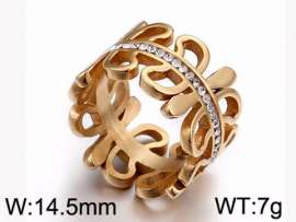 Stainless Steel Stone&Crystal Ring