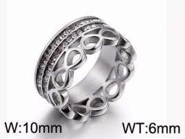 Stainless Steel Stone&Crystal Ring
