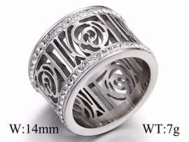 Stainless Steel Stone&Crystal Ring