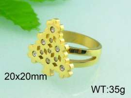 Stainless Steel Stone&Crystal Ring