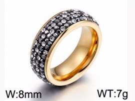 Stainless Steel Stone&Crystal Ring