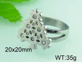Stainless Steel Stone&Crystal Ring