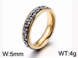 Stainless Steel Stone&Crystal Ring