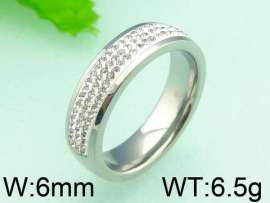 Stainless Steel Stone&Crystal Ring
