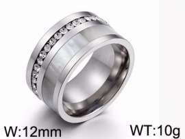 Stainless Steel Stone&Crystal Ring