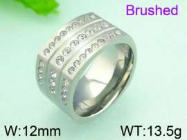 Stainless Steel Stone&Crystal Ring