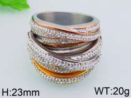 Stainless Steel Stone&Crystal Ring
