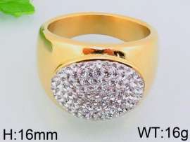 Stainless Steel Stone&Crystal Ring