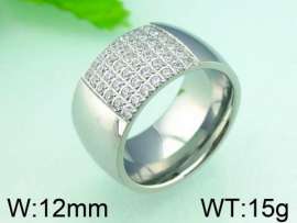 Stainless Steel Stone&Crystal Ring