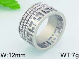 Stainless Steel Stone&Crystal Ring