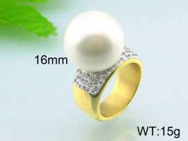 Stainless Steel Stone&Crystal Ring