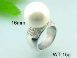 Stainless Steel Stone&Crystal Ring