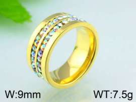 Stainless Steel Stone&Crystal Ring