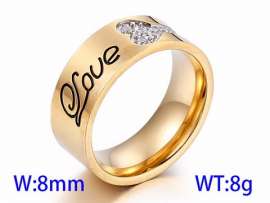Stainless Steel Stone&Crystal Ring