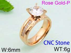 Stainless Steel Stone&Crystal Ring