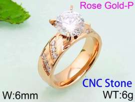 Stainless Steel Stone&Crystal Ring