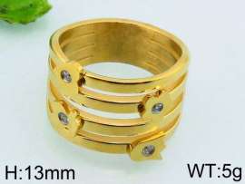 Stainless Steel Stone&Crystal Ring