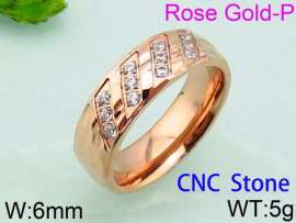 Stainless Steel Stone&Crystal Ring