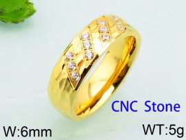 Stainless Steel Stone&Crystal Ring
