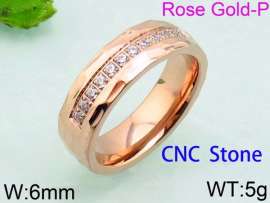 Stainless Steel Stone&Crystal Ring