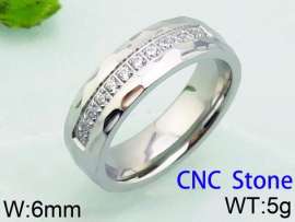 Stainless Steel Stone&Crystal Ring