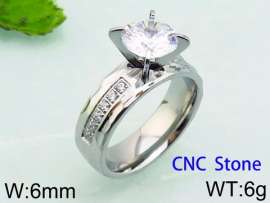 Stainless Steel Stone&Crystal Ring
