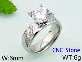 Stainless Steel Stone&Crystal Ring