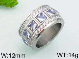 Stainless Steel Stone&Crystal Ring