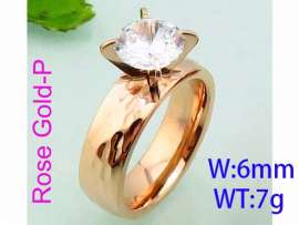 Stainless Steel Stone&Crystal Ring