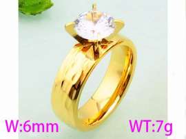 Stainless Steel Stone&Crystal Ring