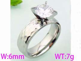 Stainless Steel Stone&Crystal Ring