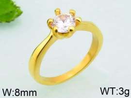 Stainless Steel Stone&Crystal Ring