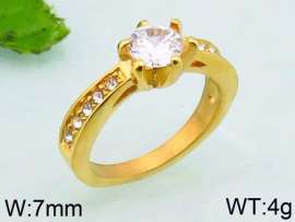 Stainless Steel Stone&Crystal Ring