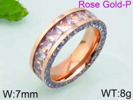 Stainless Steel Stone&Crystal Ring