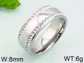 Stainless Steel Stone&Crystal Ring