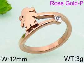 Stainless Steel Stone&Crystal Ring