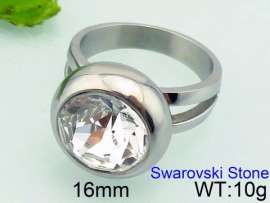 Stainless Steel Stone&Crystal Ring