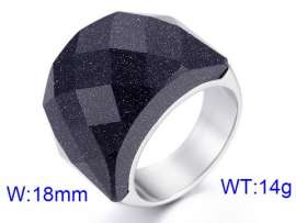 Stainless Steel Stone&Crystal Ring