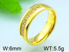 Stainless Steel Stone&Crystal Ring