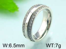 Stainless Steel Stone&Crystal Ring