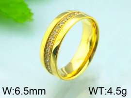 Stainless Steel Stone&Crystal Ring