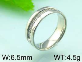 Stainless Steel Stone&Crystal Ring